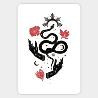 Tarot Symbols • Witchcraft • Black & Red Sticker